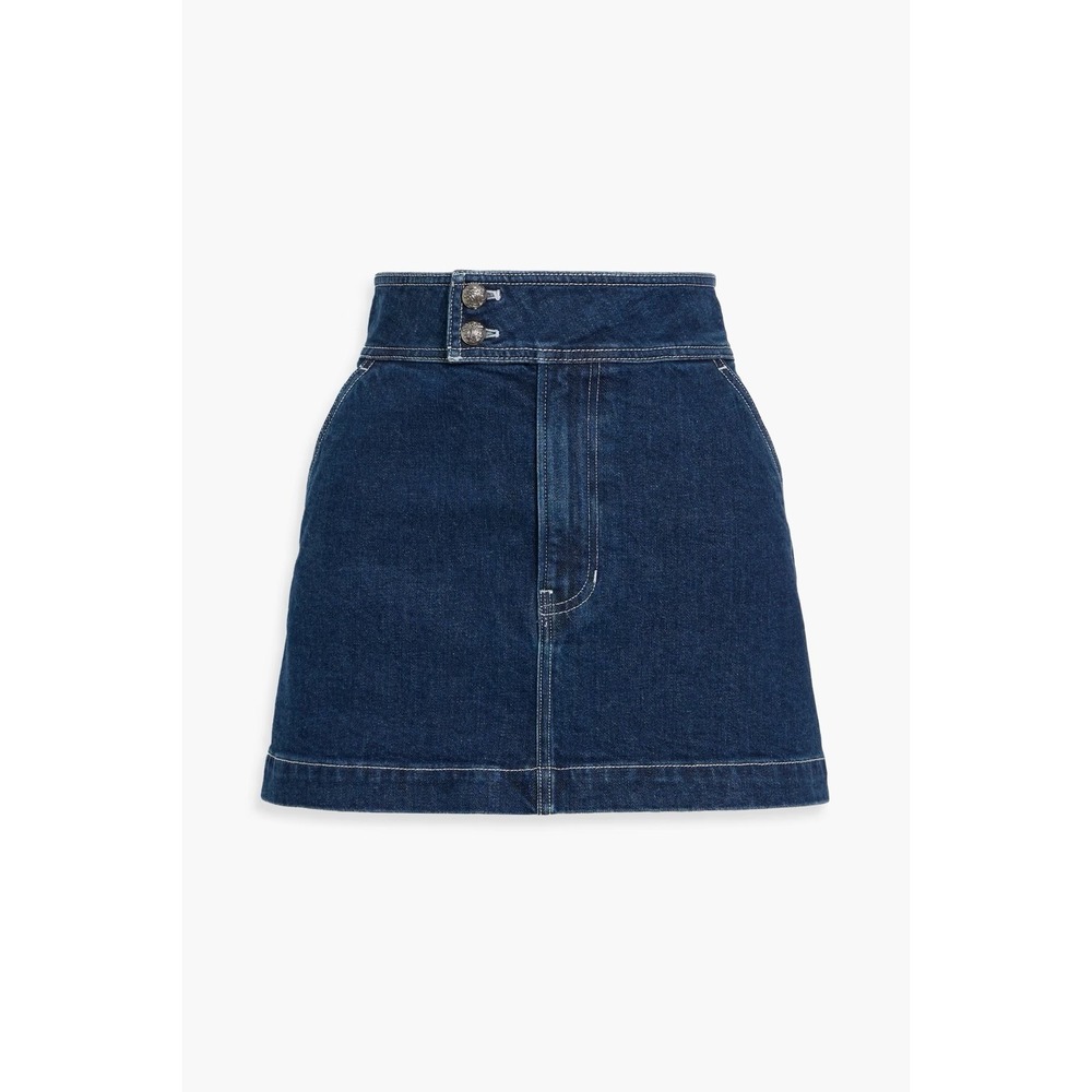 Veronica‎ Beard Bowen Denim Mini Skirt Size 10 Blue Indigo Rinse Dark Wash NWT